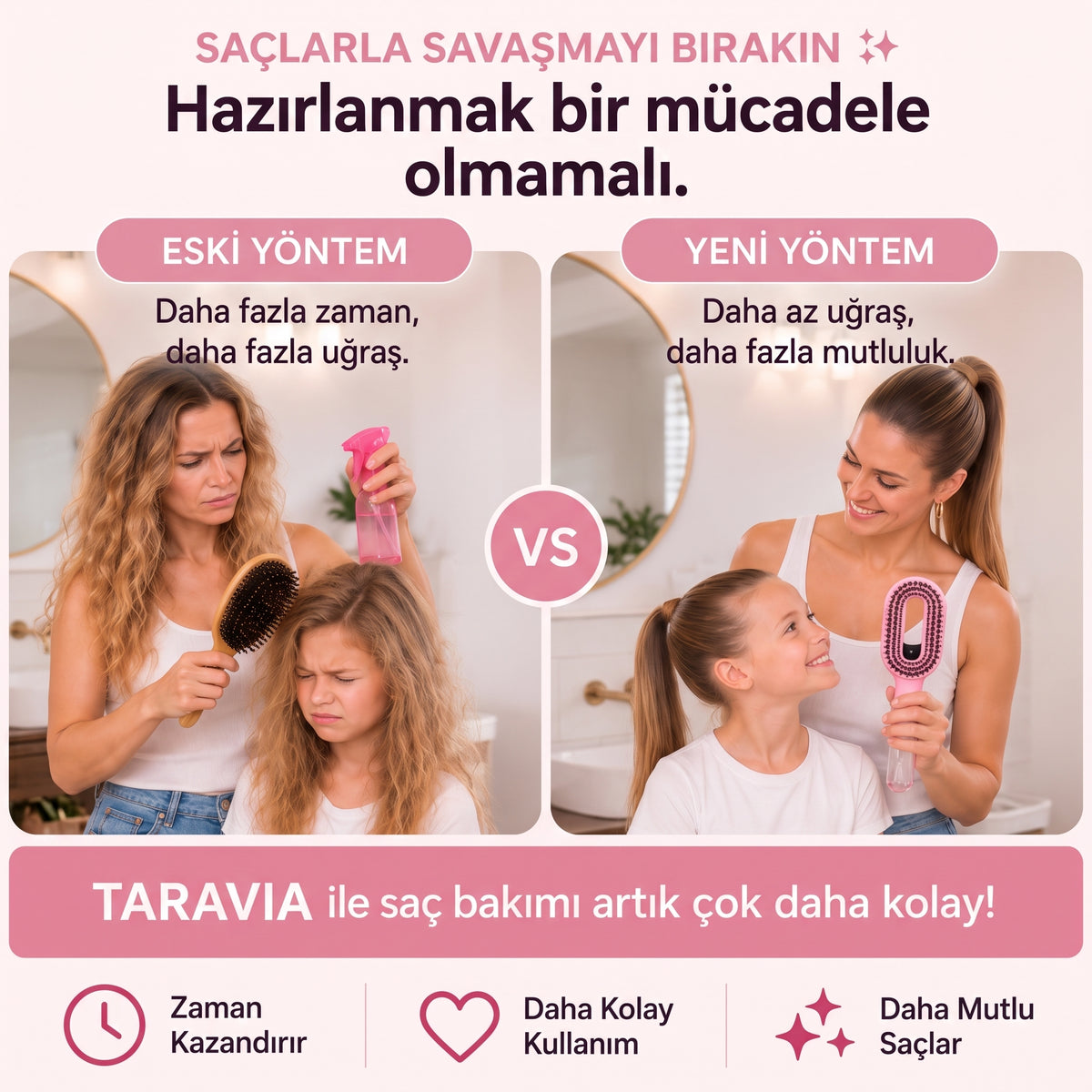 TARAVIA™ Su Hazneli Spreyli Saç Tarağı